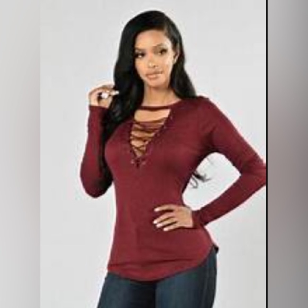 Rush Hour Top - Burgundy - L